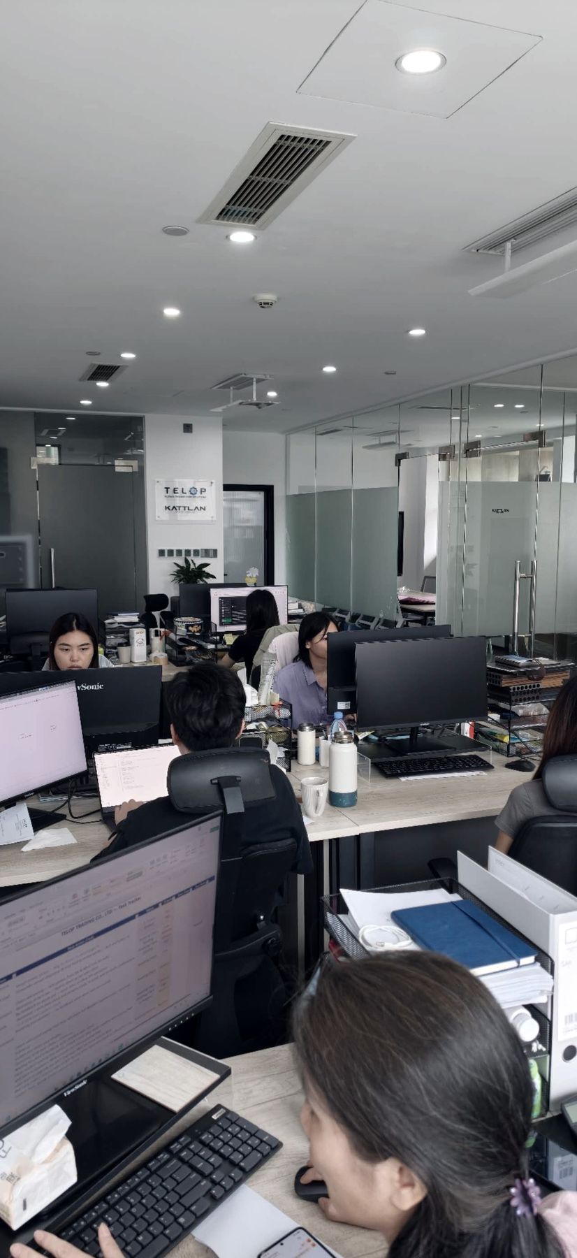 The Telop team at work in the Foshan office
